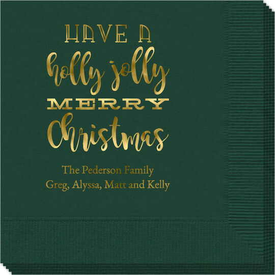 Holly Jolly Christmas Napkins